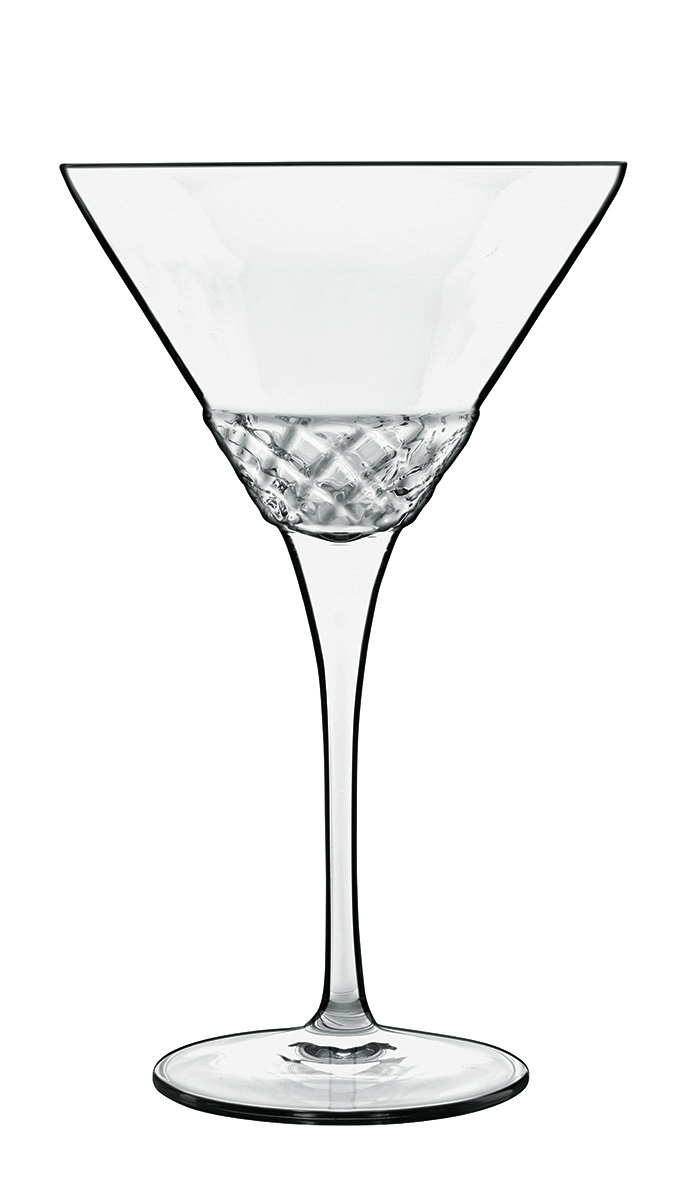 Roma 1960 Martini Glas 220 ml, leer, geschliffener unterer Glasteil
