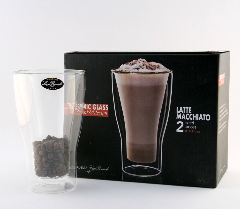 Verpackung und Glas, Drink & Design, Latte Macchiato Gläser, 2er Set