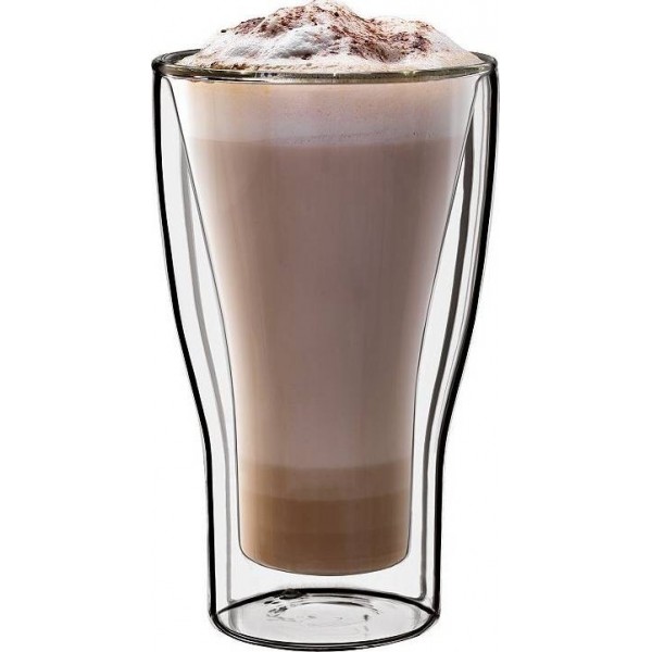 Latte Macchiato, Drink &  Design,  Thermic Glass, 340 ml,  gefüllt mit Latte Macchiato