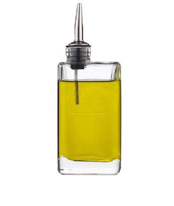 mit Olivenöl gefüllte Flasche "Optima" mit Ausgießer, mit Öl gefüllt, 250 ml