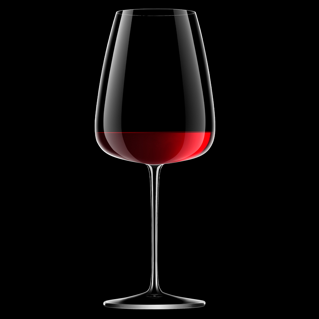 Rotweinglas, I Meravigliosi, Cabernet Merlot, 700 ml, mit Rotwein gefüllt, schwarzer HIintergrund
